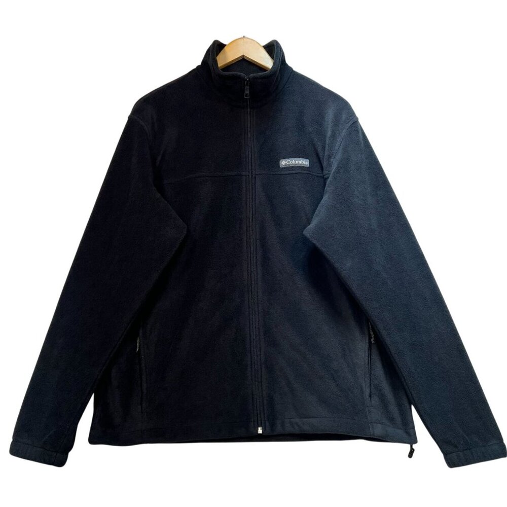 Columbia Men's Steens Mountain Full Zip Fleece Jacket Long Sleeve Sz L Black